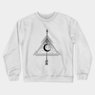 Geometric Moon Design Crewneck Sweatshirt